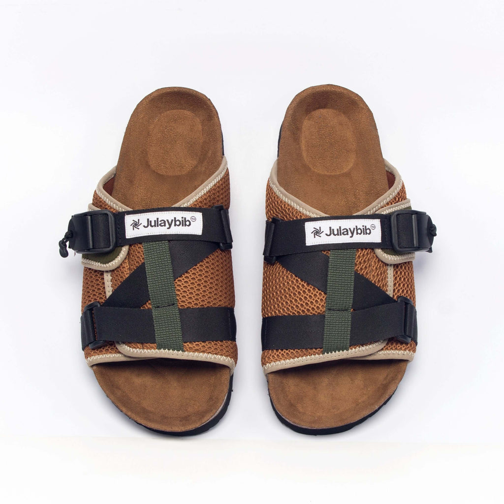 Lightweight Sandal At-Tayyara | Tan Honeycomb Mesh | Adjustable Strap | YKK Buckle | | Julaybib