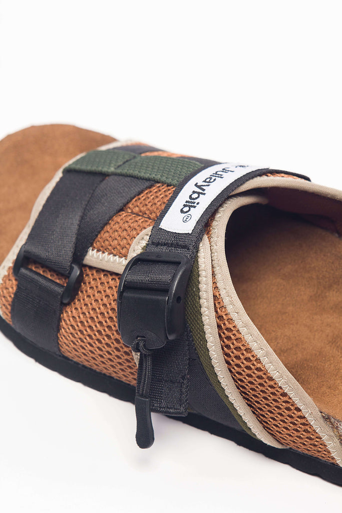 Lightweight Sandal At-Tayyara | Tan Honeycomb Mesh | Adjustable Strap | YKK Buckle | | Julaybib