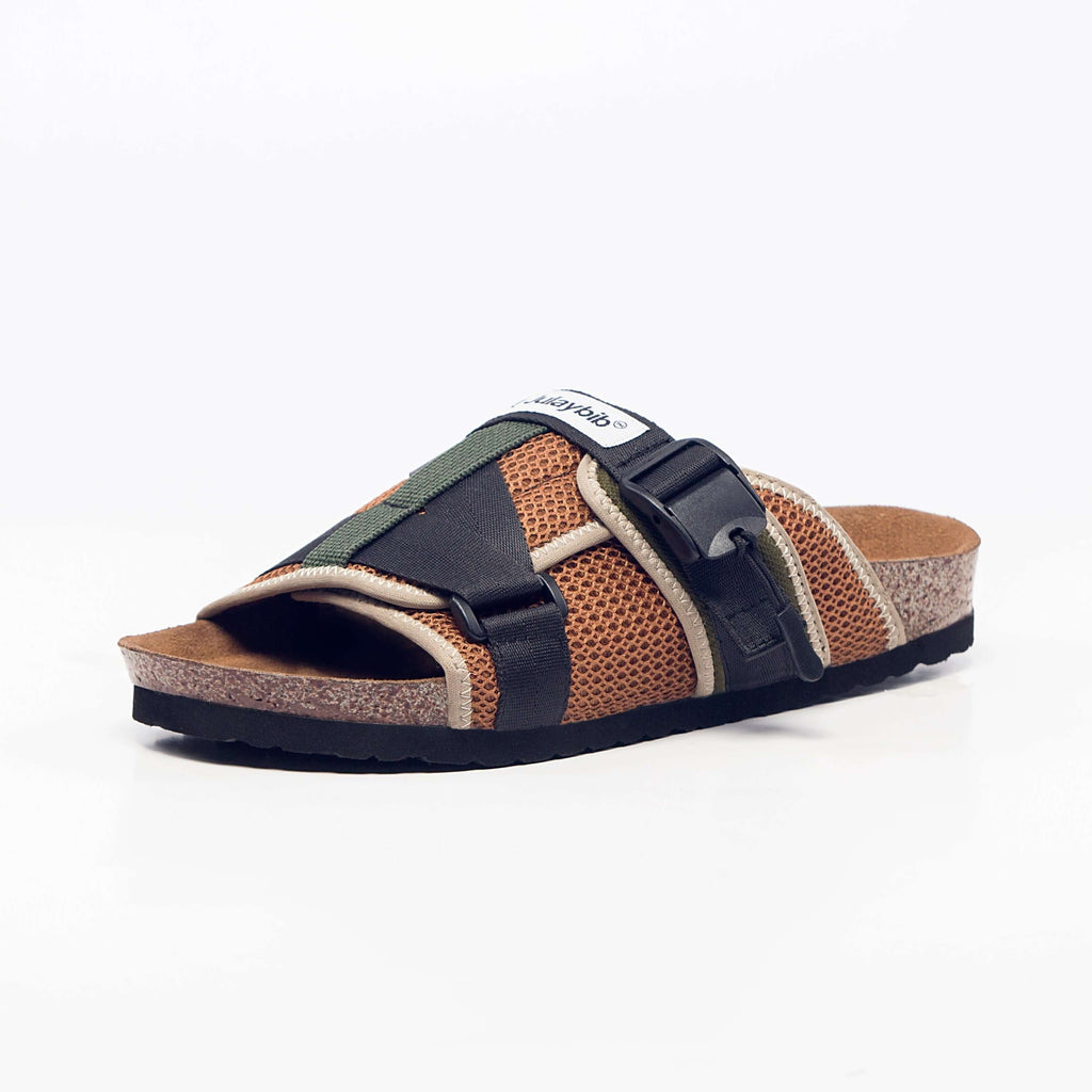 Lightweight Sandal At-Tayyara | Tan Honeycomb Mesh | Adjustable Strap | YKK Buckle | | Julaybib