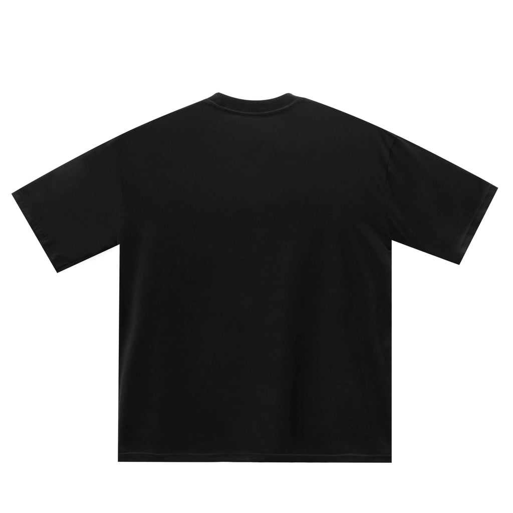 Men's Black Oversized T-Shirt | Premium Biowash 24s Cotton | Nylon Pocket | | Julaybib