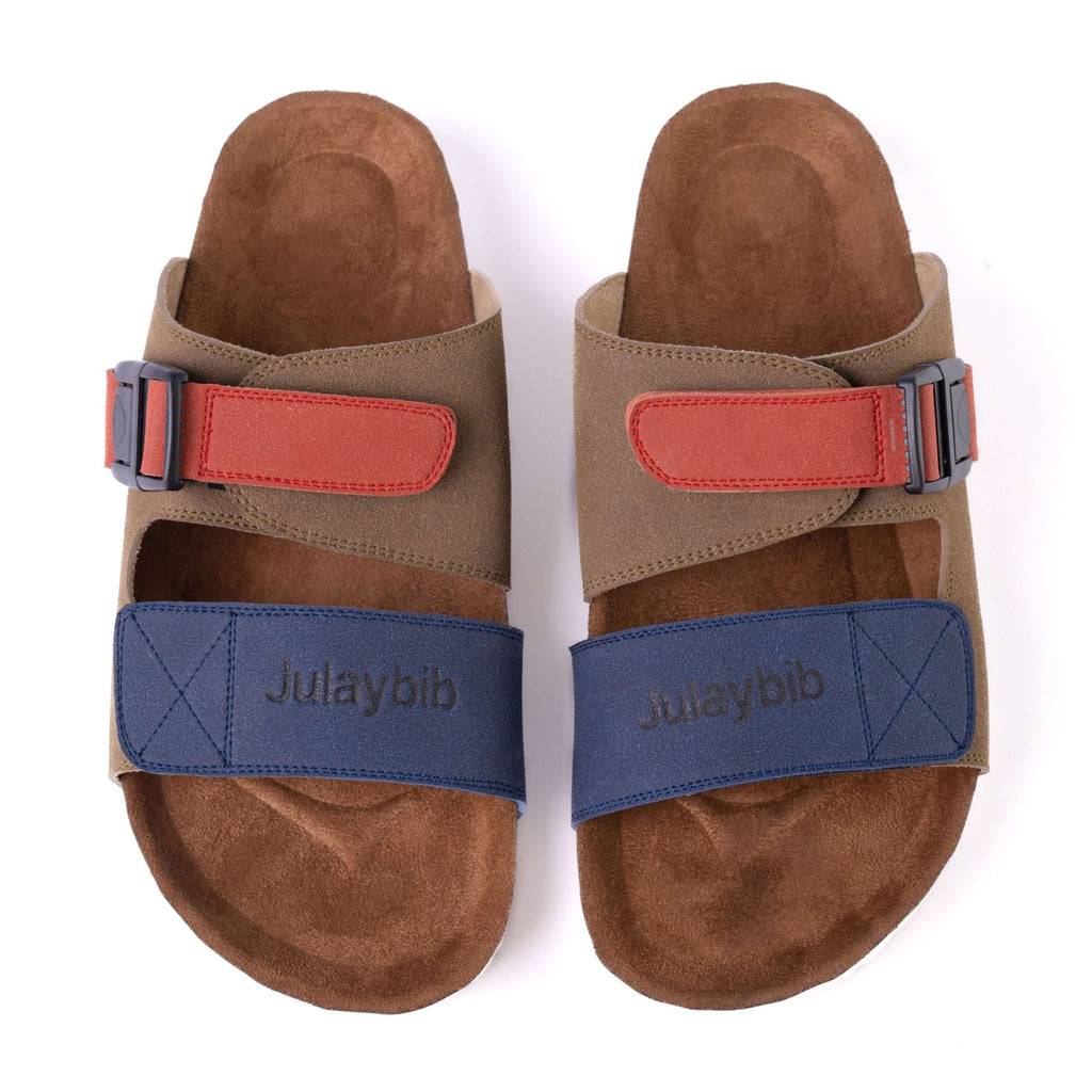 Casual Sandal Al-Hamra Olive | Premium Vegan Leather | Adjustable Strap | YKK Buckle - Julaybib