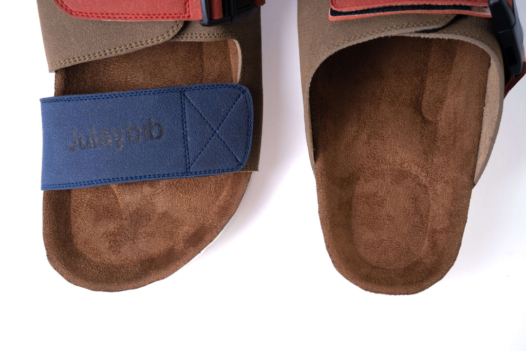 Casual Sandal Al-Hamra Olive | Premium Vegan Leather | Adjustable Strap | YKK Buckle - Julaybib
