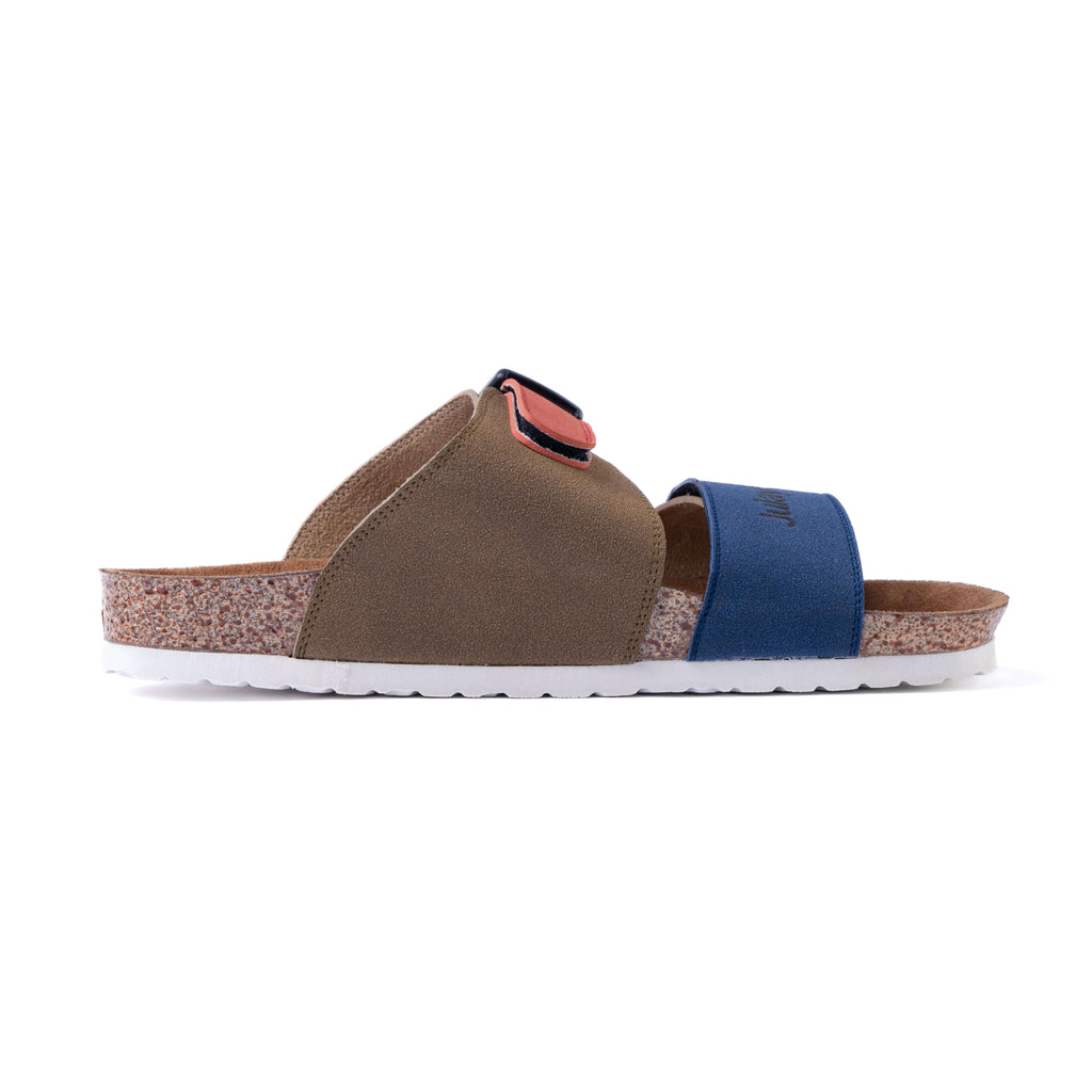 Casual Sandal Al-Hamra Olive | Premium Vegan Leather | Adjustable Strap | YKK Buckle - Julaybib