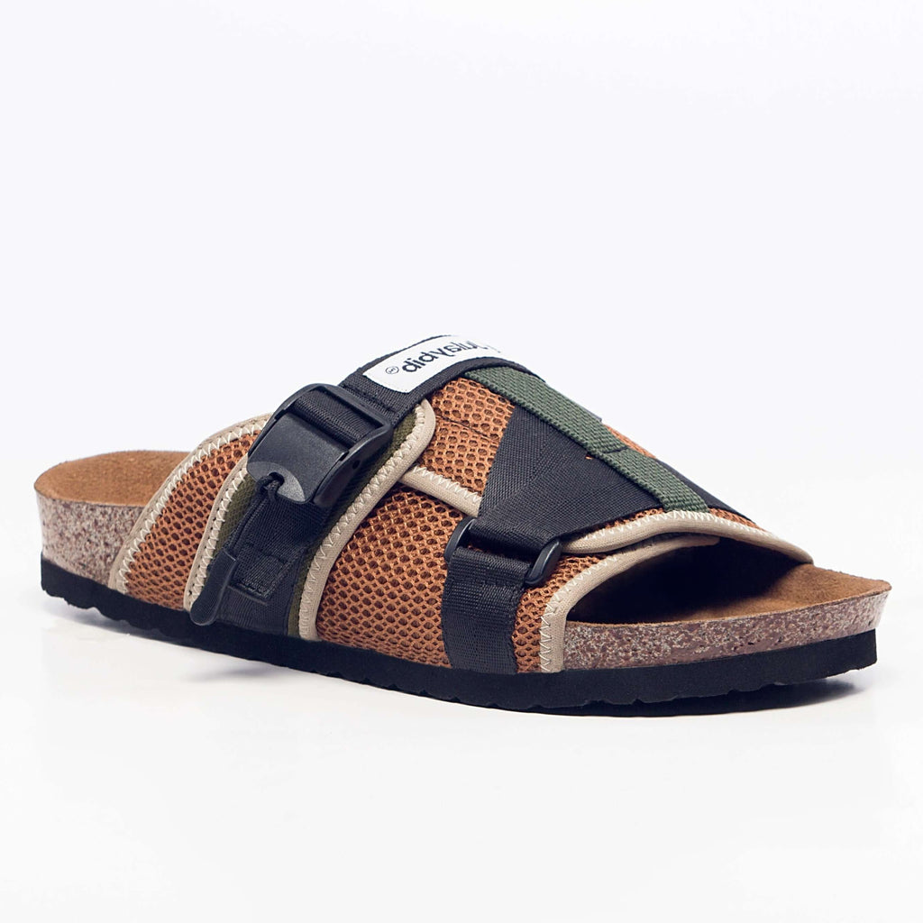 Lightweight Sandal At-Tayyara | Tan Honeycomb Mesh | Adjustable Strap | YKK Buckle | | Julaybib