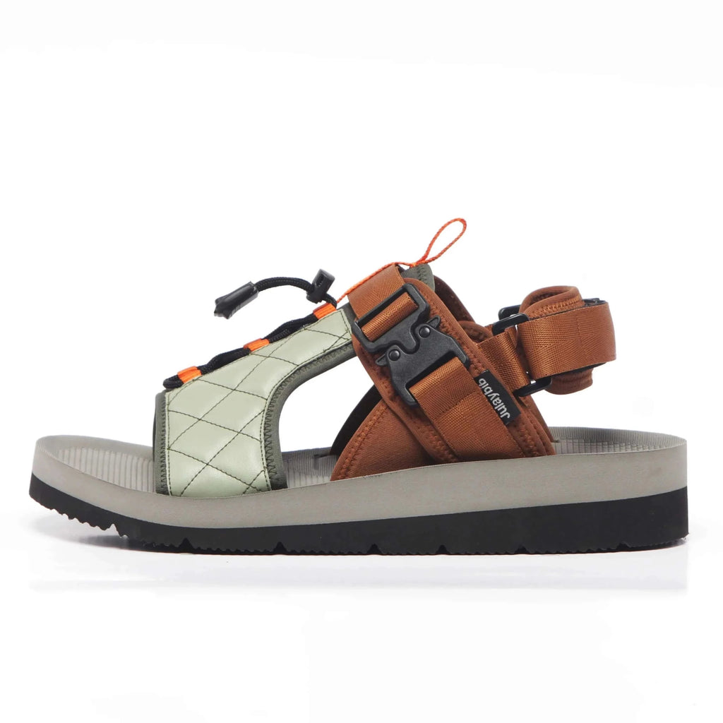 Performance Al-Ahsa Sandal | Green Vegan Leather | Thick Footbed | Adjustable Webbing - Julaybib