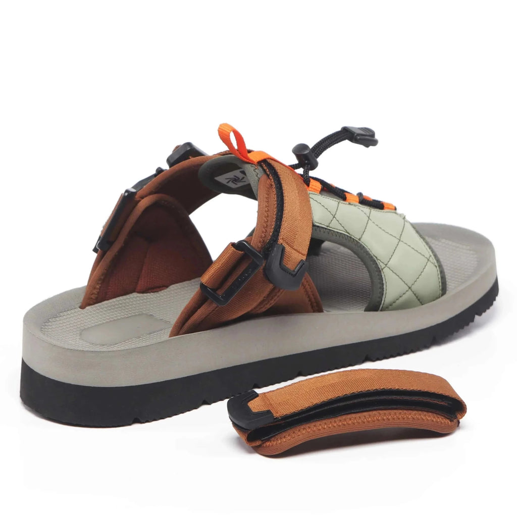 Performance Al-Ahsa Sandal | Green Vegan Leather | Thick Footbed | Adjustable Webbing - Julaybib