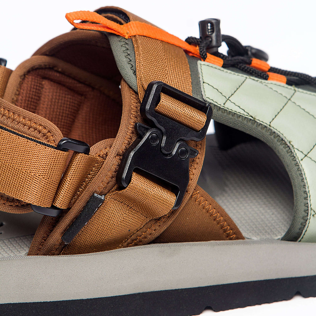 Performance Al-Ahsa Sandal | Green Vegan Leather | Thick Footbed | Adjustable Webbing - Julaybib